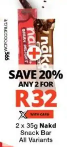 Checkers Nakd Snack Bar All Variants offer