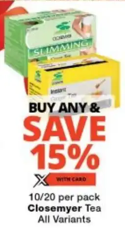 Checkers Closemyer Tea All Variants offer