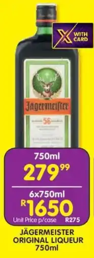 Shoprite Liquor Jagermeister original liqueur offer