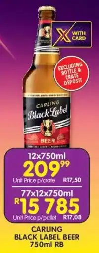 Shoprite Liquor Carling black label beer rb offer
