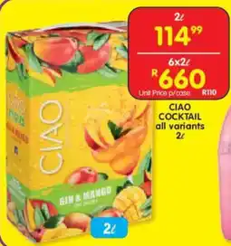 Shoprite Liquor Ciao Cocktail offer