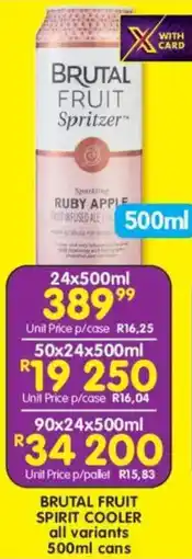 Shoprite Liquor Brutal fruit spirit cooler cans offer