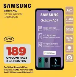 HiFi Corp Samsung Galaxy A07 offer