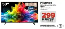 HiFi Corp Hisense 58-inch Smart 4K UHD TV-58A6N offer
