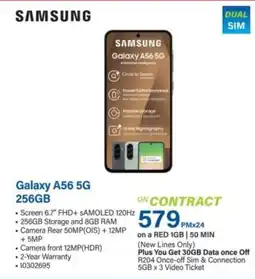 Incredible Connection Samsung Galaxy A56 5G 256GB offer