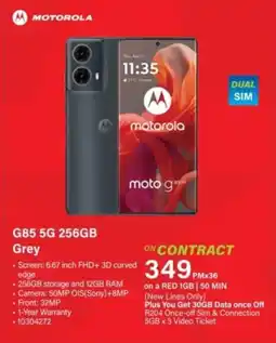 Incredible Connection Motorola G85 5G 256GB Grey offer