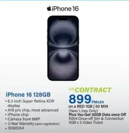 Incredible Connection iPhone 16 128GB offer