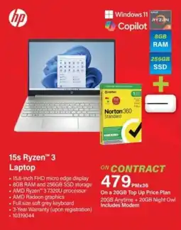 Incredible Connection HP 15s Ryzen 3 Laptop offer