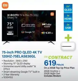Incredible Connection Xiaomi 75-inch PRO QLED 4K TV offer