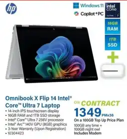 Incredible Connection HP Omnibook X Flip 14 Intel Core Ultra 7 Laptop offer