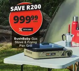 Checkers BushBaby Gas Stove & Frying Pan Grill offer
