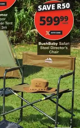 Checkers BushBaby Safari Steel Director's Chair offer