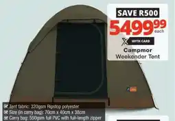 Checkers Campmor Weekender Tent offer