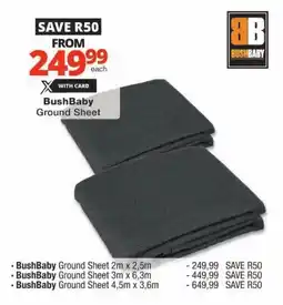 Checkers BushBaby Ground Sheet offer