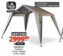 Checkers Campmor Outdoor Junior Gazebo offer