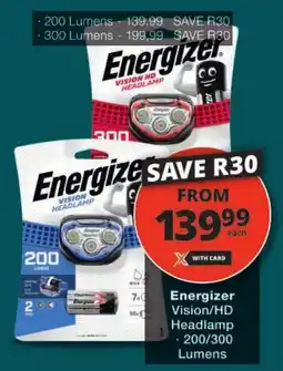 Checkers Energizer Vision/ HD Headlamp offer