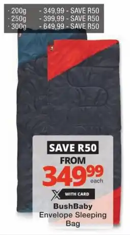 Checkers BushBaby Envelope Sleeping Bag offer