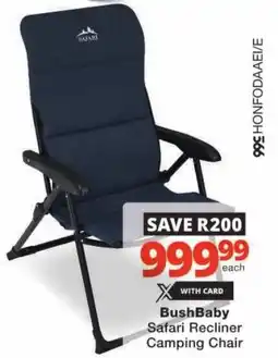 Checkers BushBaby Safari Recliner Camping Chair offer
