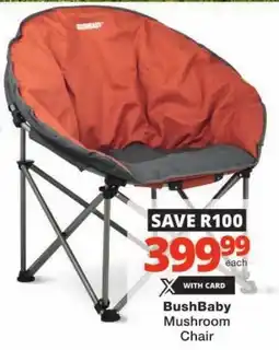 Checkers BushBaby Mushroom Chair offer