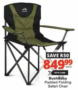 Checkers BushBaby Padded Folding Safari Chair offer
