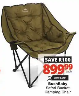 Checkers BushBaby Safari Bucket Camping Chair offer
