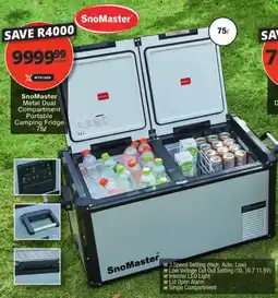 Checkers SnoMaster Metal Dual Compartment Portable Camping Fridge offer