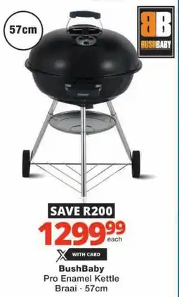 Checkers BushBaby Pro Enamel Kettle Braai offer