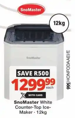 Checkers SnoMaster White Counter-Top Ice-Maker offer