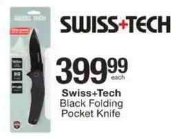 Checkers Swiss+Tech Black Folding Pocket Knife offer
