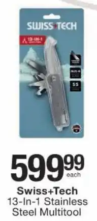 Checkers Swiss+Tech 13-In-1 Stainless Steel Multitool offer