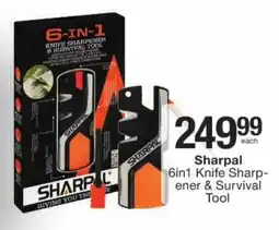 Checkers Sharpal 6in1 Knife Sharpener & Survival Tool offer