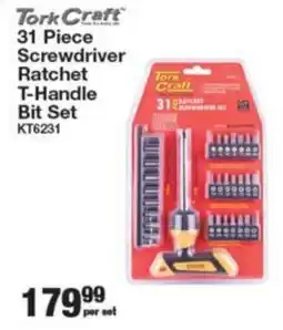 Musica Tork Craft Screwdriver Ratchet T-Handle Bit Set offer