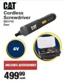 Musica CAT Cordless Screwdriver offer