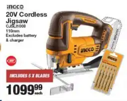 Musica Ingco 20V Cordless Jigsaw offer