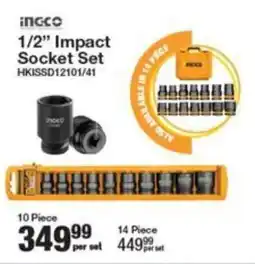 Musica Ingco 1/2" Impact Socket Set offer