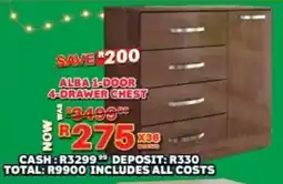 Lewis Alba 1-door 4-drawer chest offer