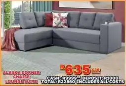 Lewis Alaska corner chaise lounge suite offer