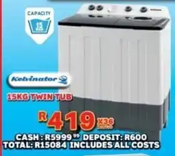 Lewis Kelvinator twin tub offer