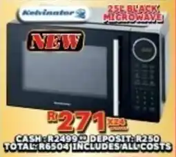 Lewis Kelvinator black microwave offer