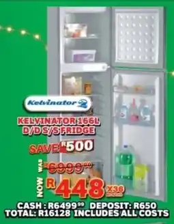 Lewis Kelvinator d/d s/s fridge offer