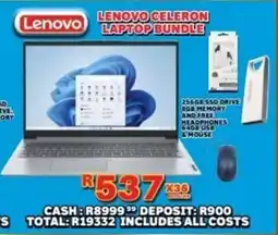Lewis Lenovo celeron laptop bundle offer