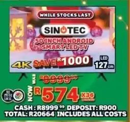 Lewis Sinotec 50 inch Android Smart LED TV offer