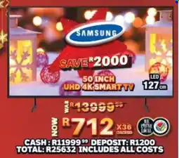 Lewis Samsung 50 inch UHD 4K Smart TV offer