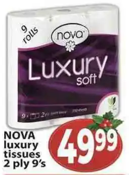 Supa Store NOVA luxury tissues 2 ply offer