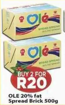 Supa Store OLE 20% Fat Spread Brick offer