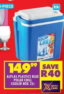 Shoprite ALPLAS PLASTICS BLUE POLAR CHILL COOLER BOX 22ℓ offer