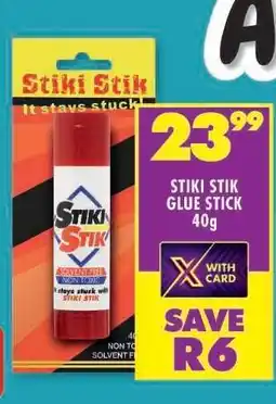 Shoprite STIKI STIK GLUE STICK 40g offer