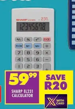 Shoprite SHARP EL231 CALCULATOR offer