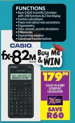 Shoprite CASIO FX-82MS SCIENTIFIC CALCULATOR offer