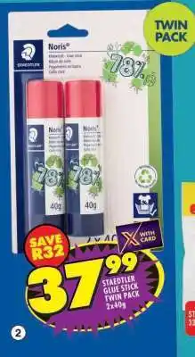 Shoprite STAEDTLER GLUE STICK TWIN PACK 2x40g offer